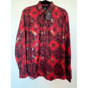 Net Vagnero Signature Printed Button Up Western Shirt